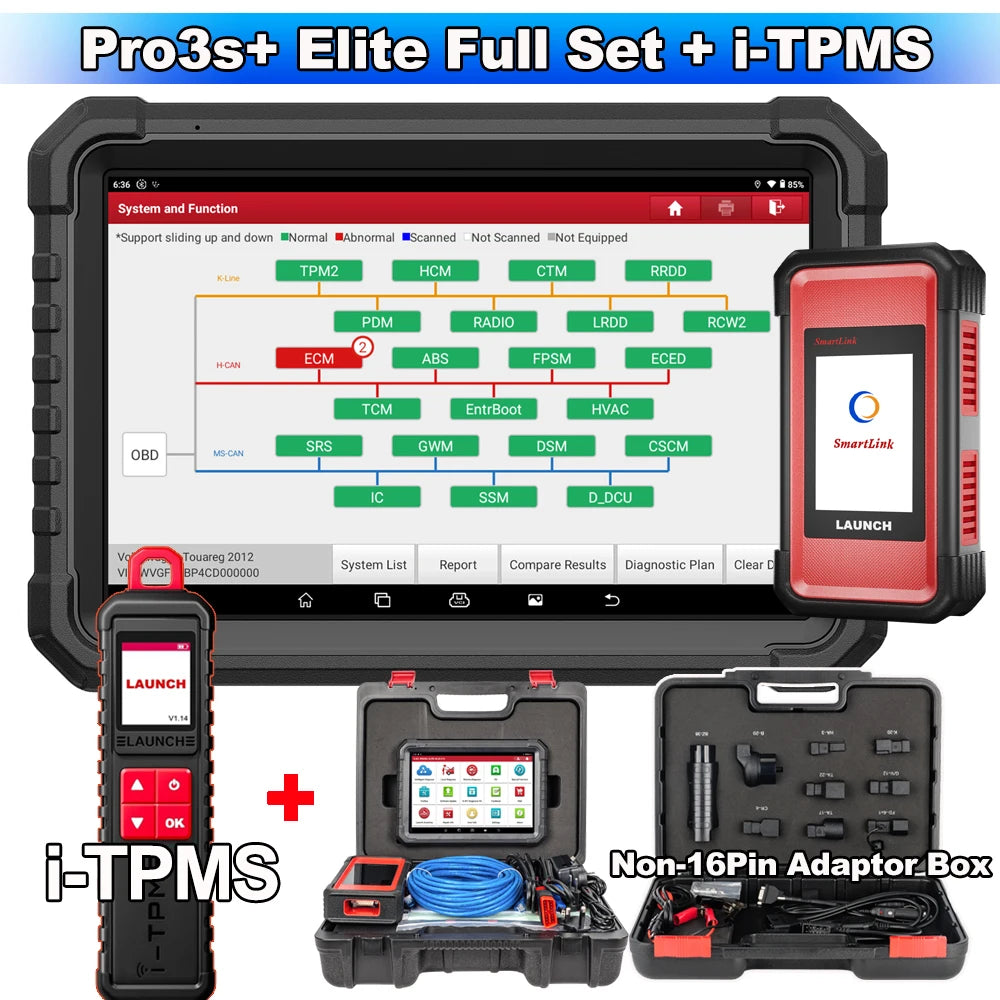 LAUNCH X431 PRO3S+ ELITE ECU Programming J2534 CANFD DOIP Online Coding All System car Diagnostic Tool work with I-TPMS X-PROG 3