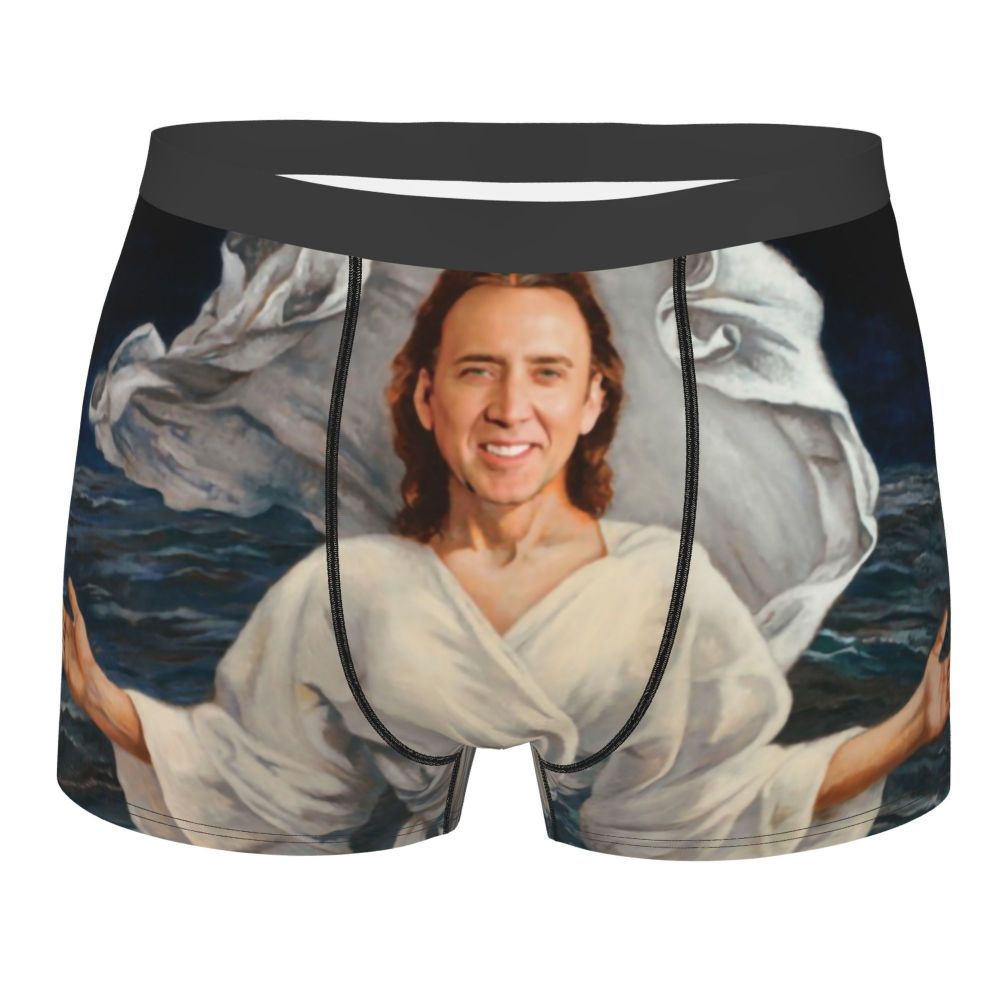 Custom Nicolas Cage Boxer Shorts For Homme 3D Printed Male Nic And His Girls Underwear Panties Briefs Breathbale Underpants