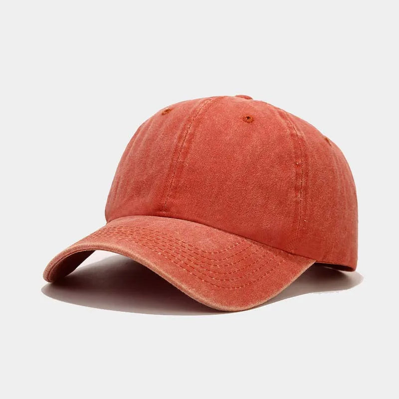2025 New Spring Summer Cap Washed Cotton Baseball Cap Men Women Casual Adjustable Outdoor Trucker Hat Snapback Casquette
