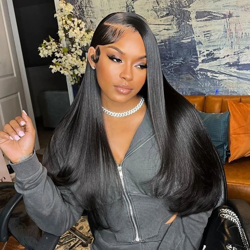 13x6 Lace Front Human Hair Wigs 30 Inch Straight Human Hair Wigs Transparent Brazilian Wigs Human Hair For Women Pre Plucked