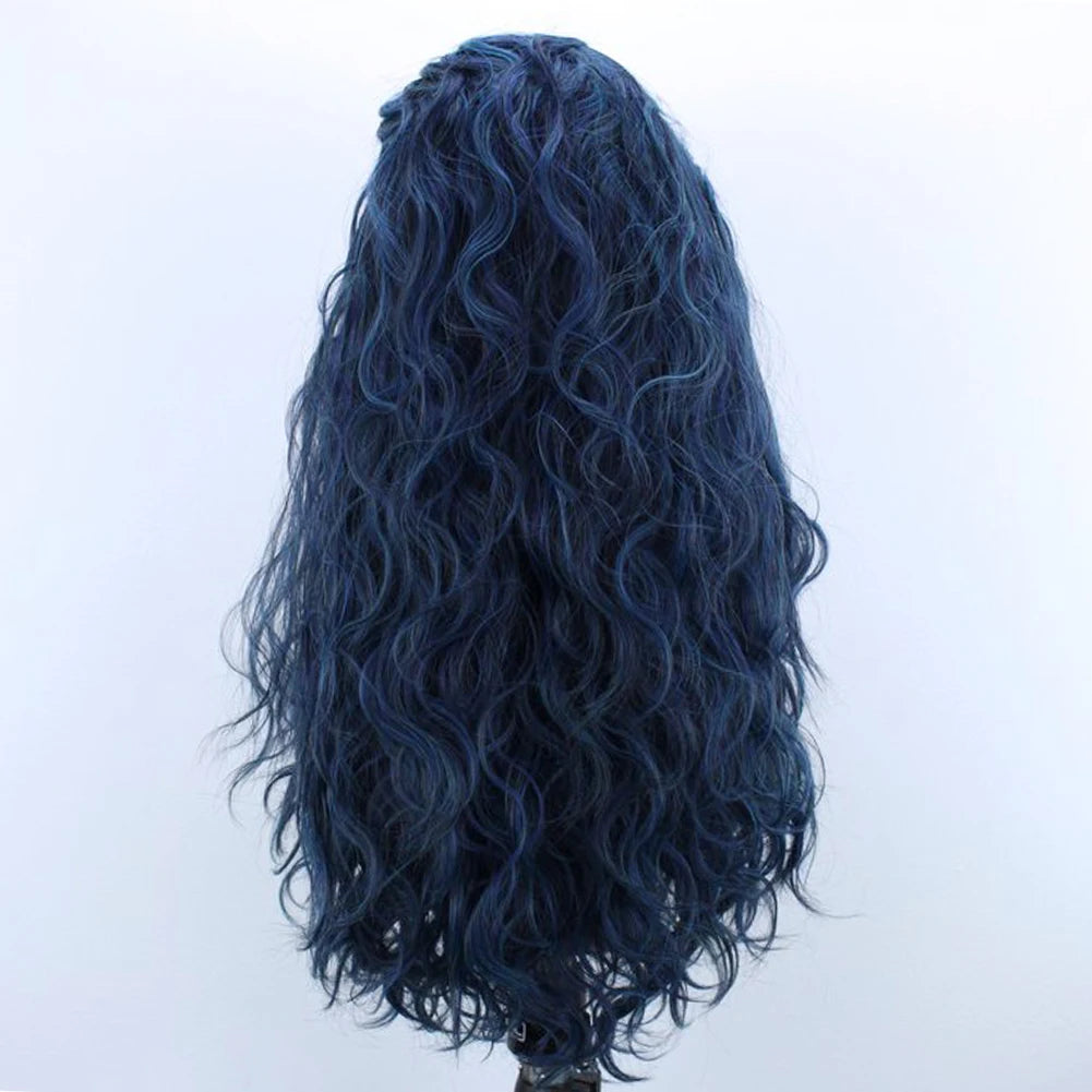 AIMEYA Water Wave Synthetic Lace Wig Natural Looking Lace Front Wigs for Women Free Part Cosplay Party Wig Heat Resistant Wigs