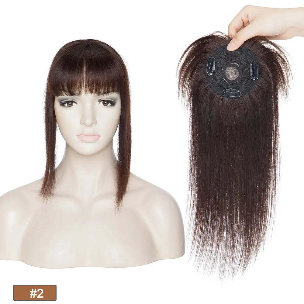 Rich Choices Women Topper 8.5x8.5cm Hair Toppers Natural Hair Clip In Wigs 100% Human Hair For Women Hairpiece