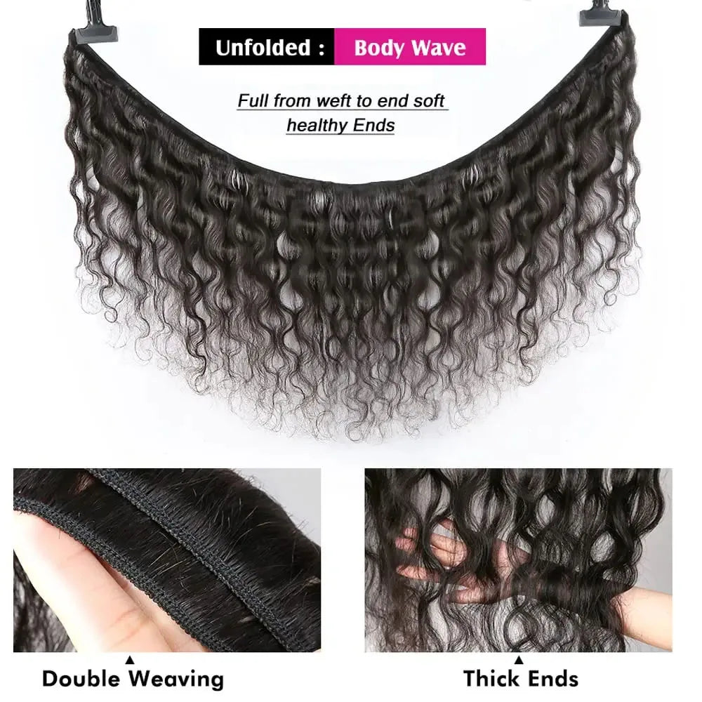 Body Wave Human Hair Bundles Brazilian Raw Human Hair 1/3/4 Bundles for Women 12A Thick Bundles human hair For Women
