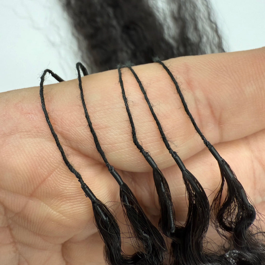 Crochet Human Hair Small Spirals Curly For Women Natural Black Deep Wave Braiding Hair Braid Kinky Curly Feather Hair Extensions