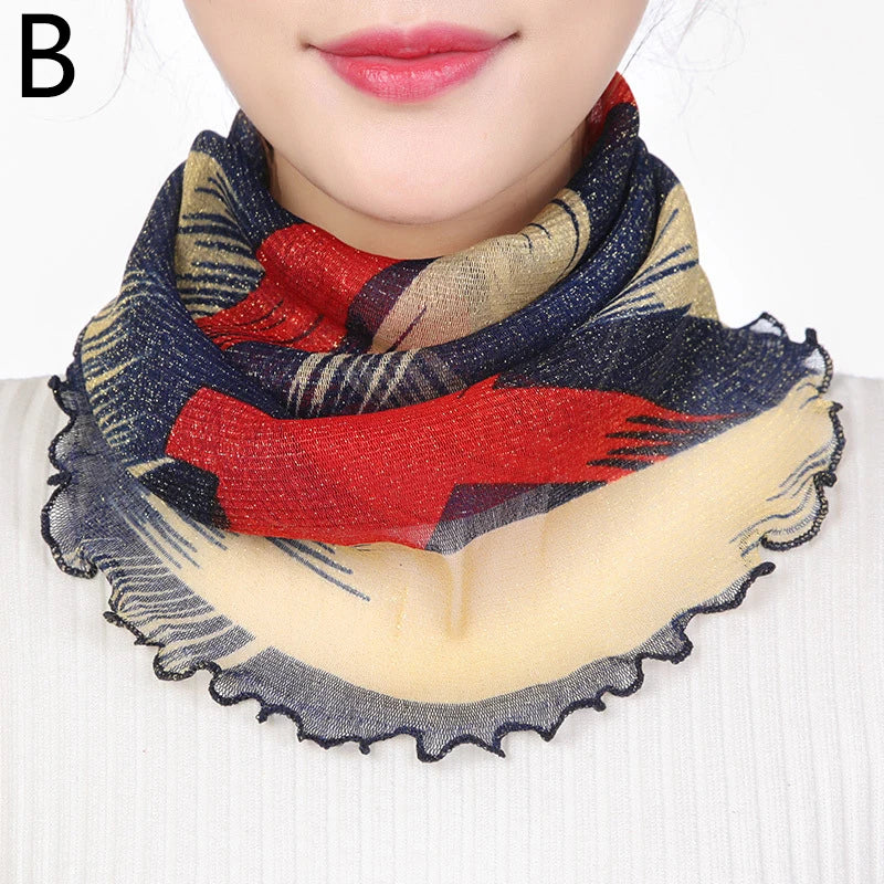 Fashion Summer Chiffon Neck Collar Silk Scarf Women Sunscreen Face Mask Headscarf Bandana Cycling Anti-uv Multi-function Scarves