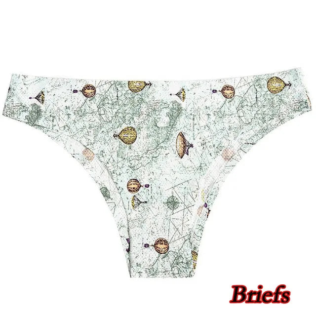 Poblador Sexy Women's Panties Seamless Underwear Comfortable Print G-string Thongs Intimate Female Lingerie Ladies Pantys Tanga