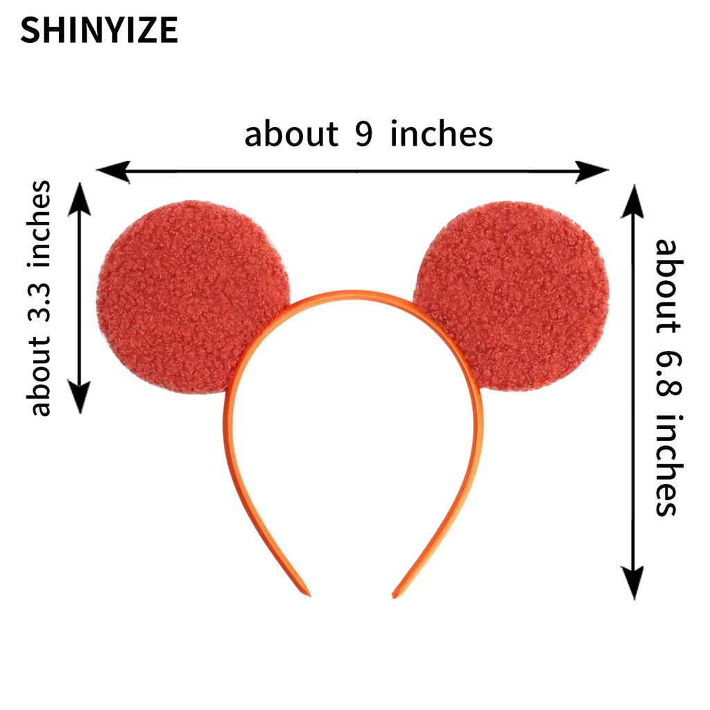 New Classic Cute Mouse Ears Chic Headband 5"Bow Girls And Kids  Hairband Festival Cosplay DIY Hair Accessories Christmas Gift