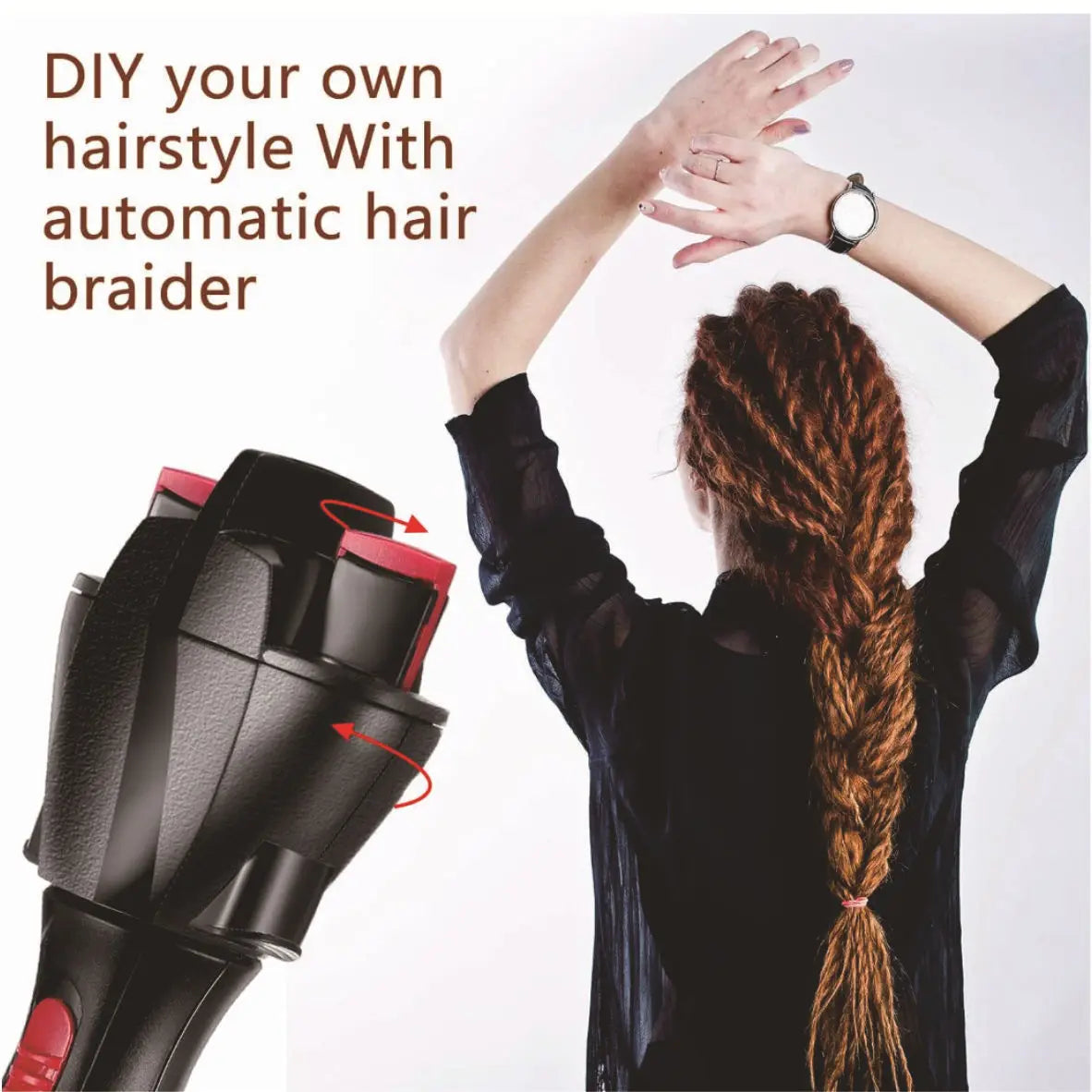 Electric Hair Braider Plait Automatic Twist Braider Styling Braiding Machine Quick Braid Tool Hair Styling Tool Hair Braider