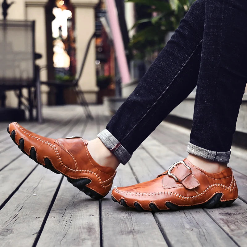 Crocodile Skin Loafer Shoes Men Genuine Leather Slip-on Moccasins Handmade Male Outdoor Casual Shoes Drive Walk Luxury Leisure