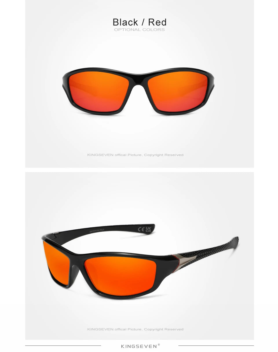 KINGSEVEN 2024 Riding Sunglasses For Men High Quality Anti-reflection Polarized UV400 Glasses TR90 Outdoor Sports Eyewear