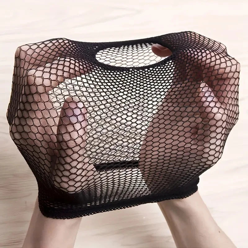 Mesh Wig Cap Stretchable Elastic Black Hair Net Stretch Open Ended Fishnet Wig Net Breathable Mesh Cap for Wig Accessories