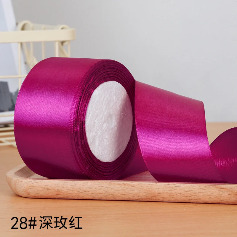 22meters/roll 5cm Silk Satin Ribbons Crafts Bow Handmade DIY Gift Packaging Wrap Party Wedding Decorative Clothing Accessories