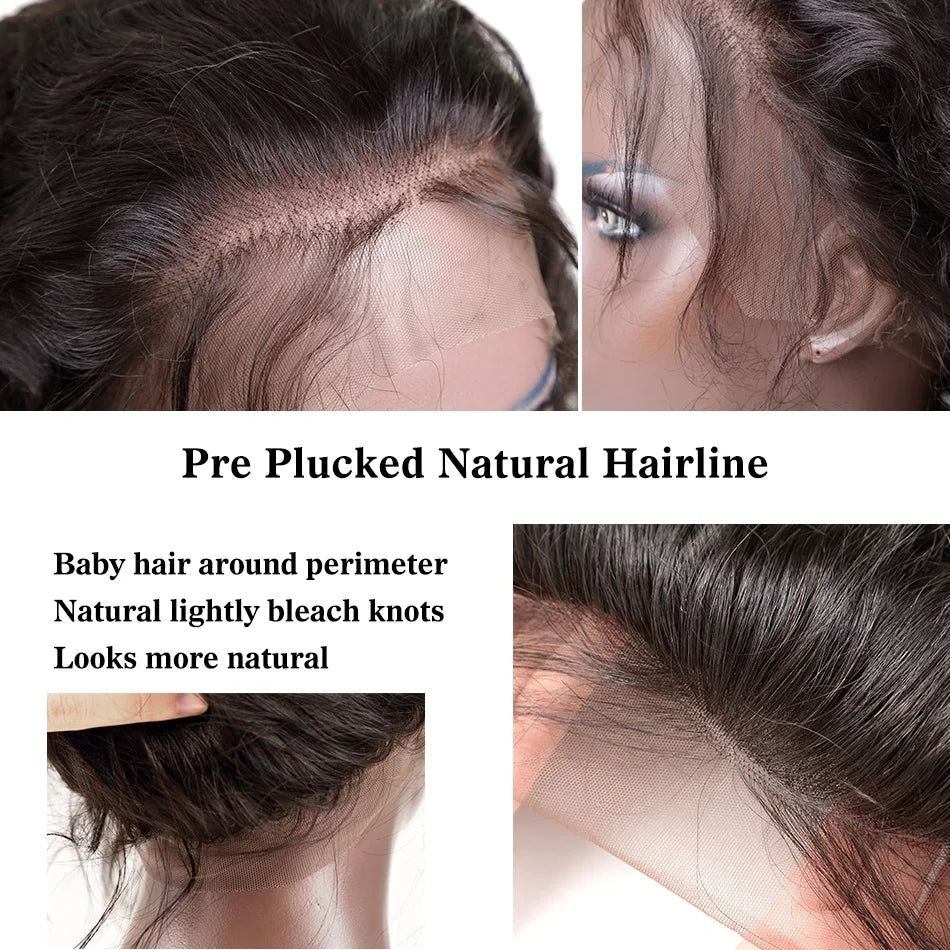 Wigirl High 200 Density 30 40 Inch 13x6 HD Transparent Body Wave Lace Front Human Hair Wigs Brazilian Wavy 13x4 Lace Frontal Wig