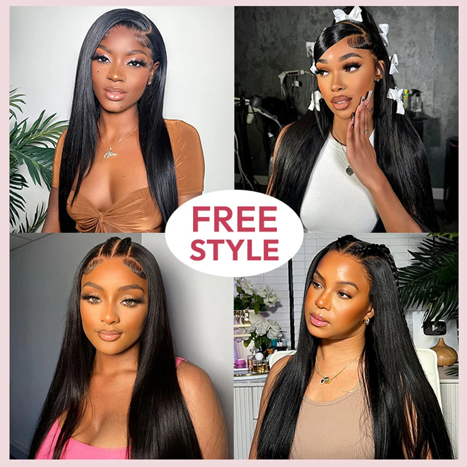 Straight Invisi Strap Snug Fit 360 Full Lace Wigs Pre-Everything HD Transparent Lace Frontal Wig Glueless Human Hair Ready To Go