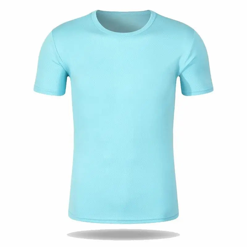 Round Neck T-Shirt 1 Piece Black Ultra-Light Men Quick Drying Breathable Sweat-Absorbent Shirt Suitable for Fitness Gym and Ru