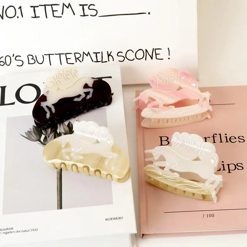 1pc New unicorn gripper with personalized and high-end hair clip design featuring shark clip hair accessories