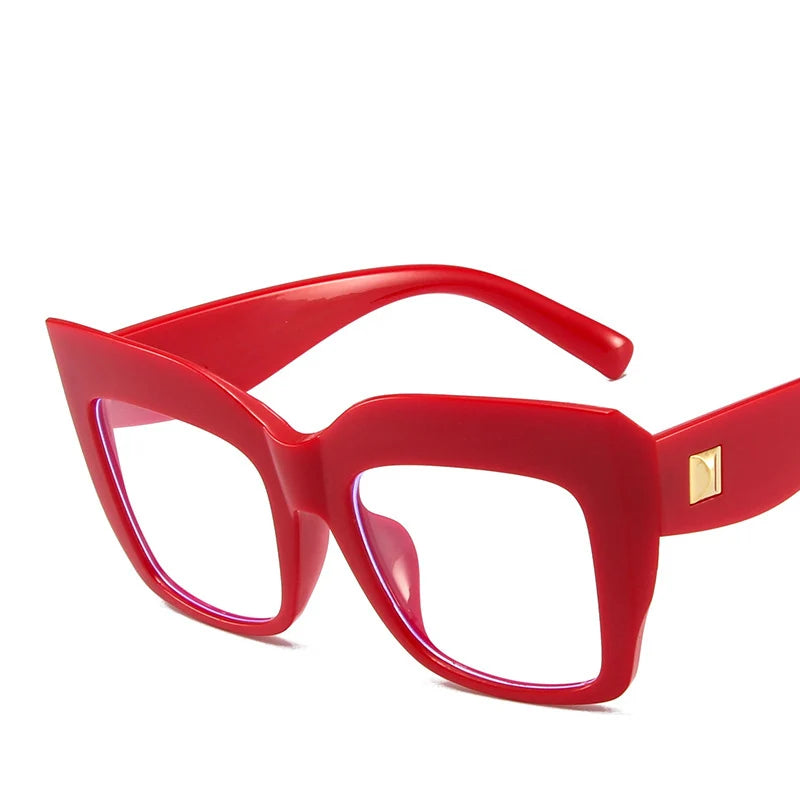 Oversize Women's Glasses Fashion Transparent Square Ladies Eyeglasses Blue Clear Lens Optical Female Eyewear Anti Blue Light