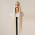 Platinum Blonde Wig 13x4 Synthetic Lace Front Wig Long Straight 40inch Synthetic Wig Pre Plucked Heat Resistant Fiber Hair Wig
