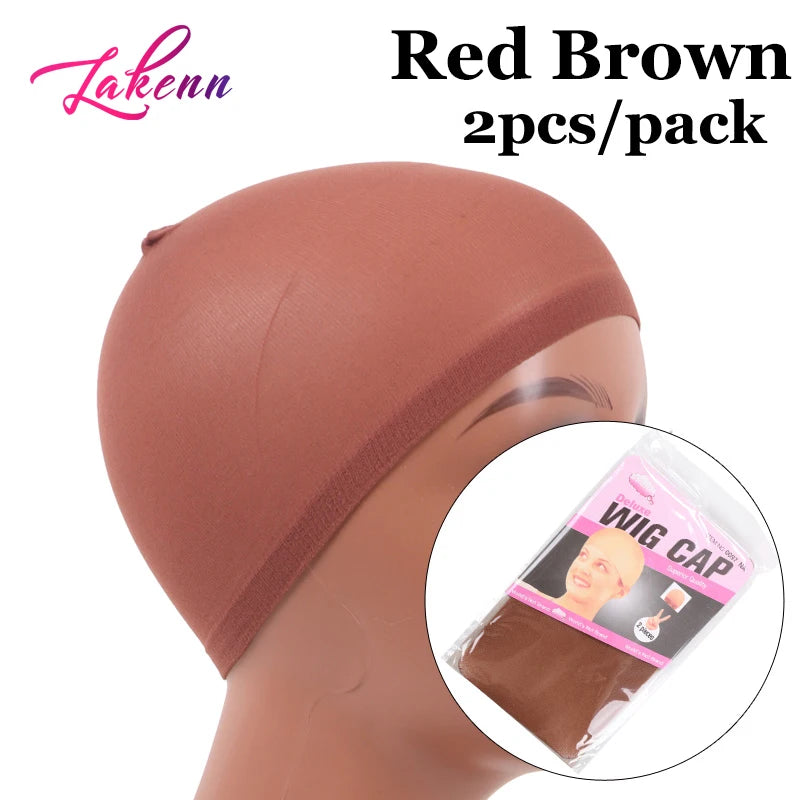 Dark Brown Wig Cap For Lace Front Wigs 20Pcs (10 Packs) Nylon Wig Cap For Wigs Making Stretchy Stocking Wig Caps For Women