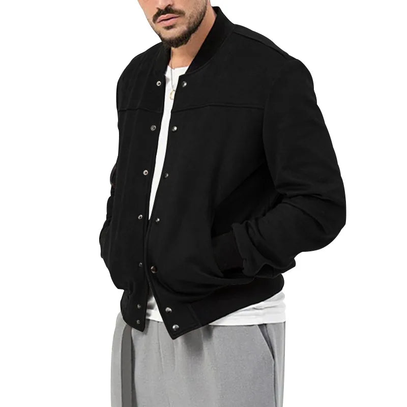 24  Autumn/Winter Suede Men's Button Cardigan Jacket Casual American