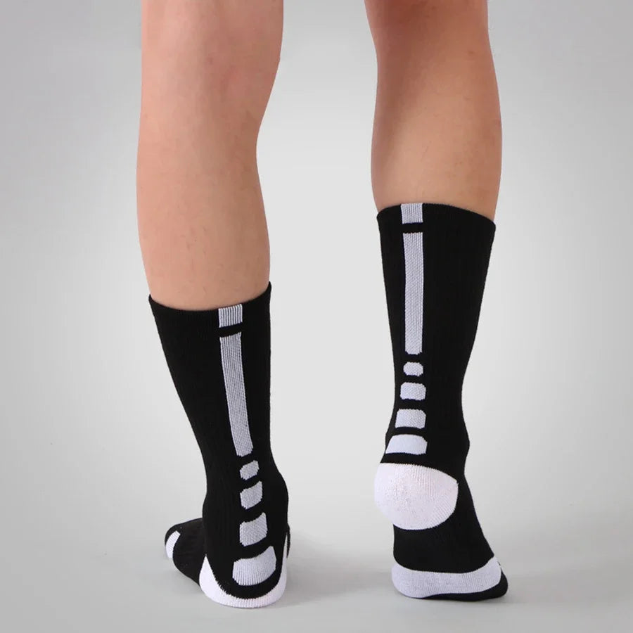 Skateboard Athletic Crew Socks Towel Bottom Soft Comfortable Moisture Wicking For All Sports