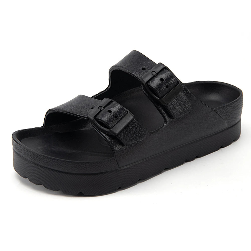 fashion Women Slippers Platform Beach Shoes Girl Outdoor Slides EVA flip flops For Home Shoes buckle Soft Thick Sole Sandals
