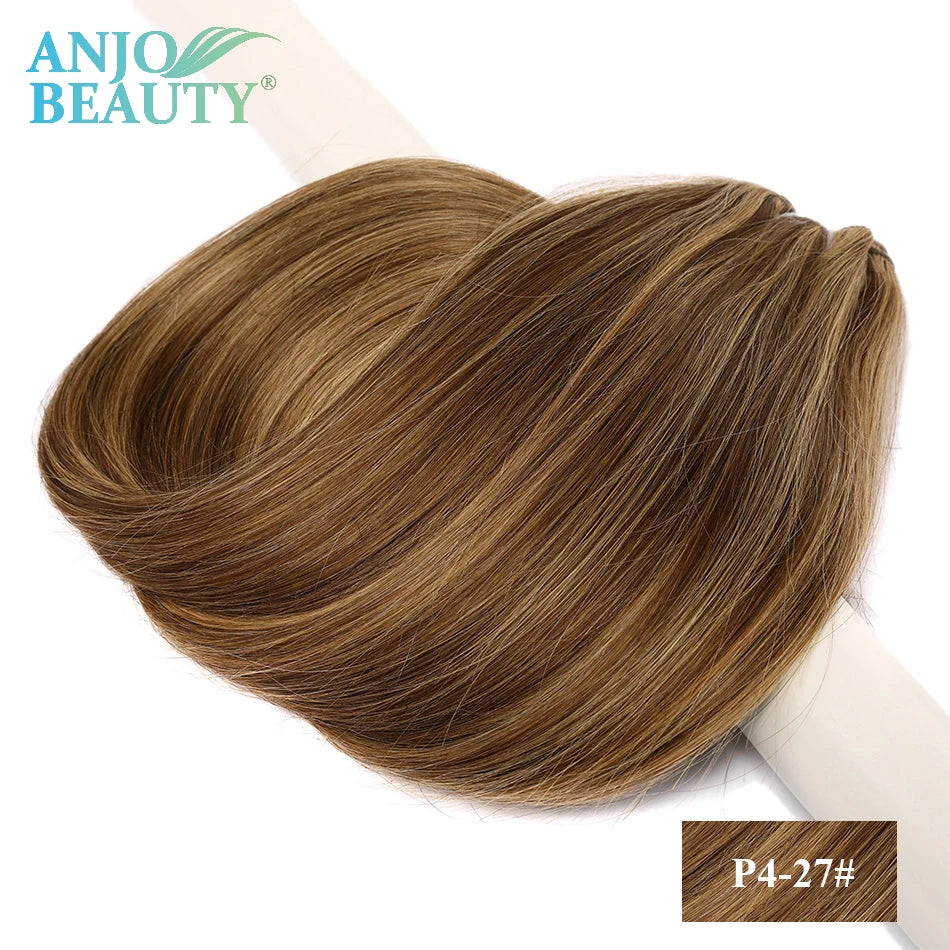 Straight Human Hair Weaves Bundles Brazilian Remy Human Hair Sew In Weft Extensions Straight Blonde 100g 16"-28" Natural Hair
