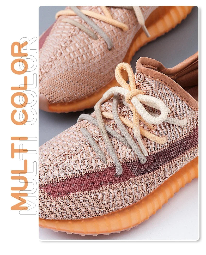 1Pair Colorful Round Shoelaces Rainbow Cotton Shoelace Running Sneakers Laces 80/100/120/140/160CM Shoe laces Shoes Accessories