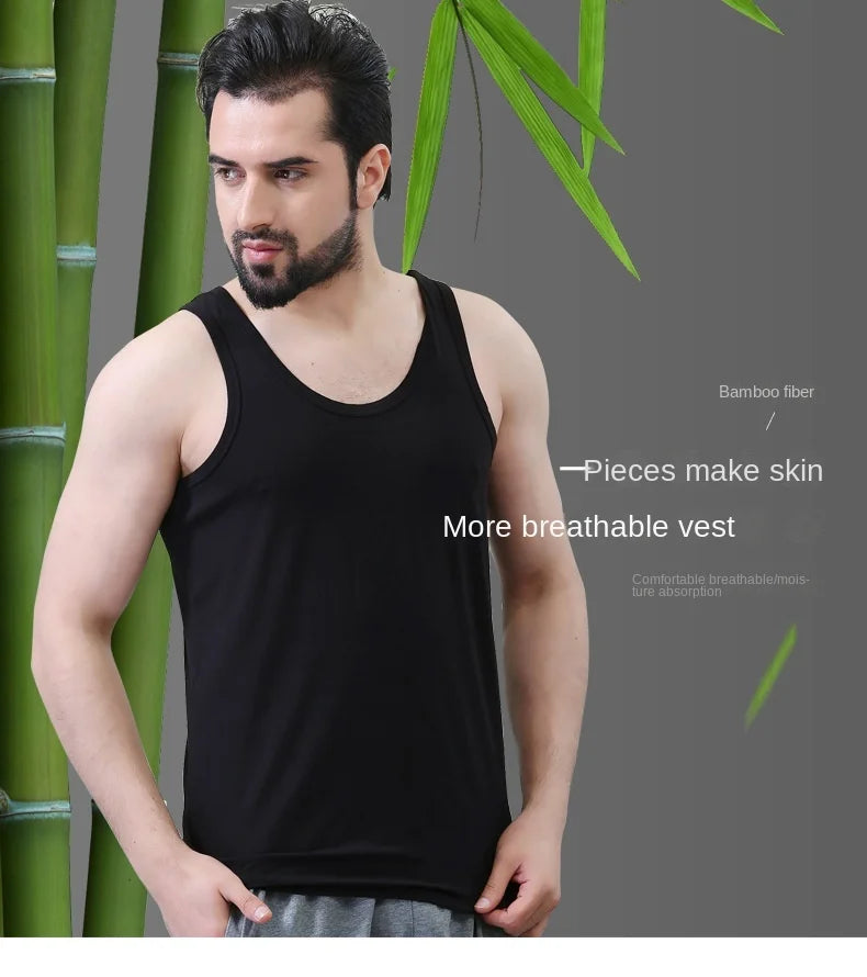 3-packs super soft Slim Fit Mens Tagless Tank Tops Breathable Sleeveless T-Shirt for Men Undershirts Crew Neck Comfort Stretch