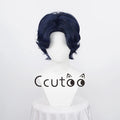 ZZZ Asaba Harumasa Cosplay Wig 30cm Navy Blue Short Wigs Heat Resistant Synthetic Hair + Wig Cap