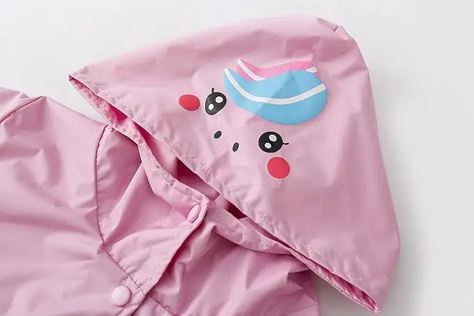 Spring Unicorn Waterproof Clothes Long Sleeve Boy Girls Outfits Hoodie Coat+Pants Sets Raincoat Children Clothing 2 4 6 Years