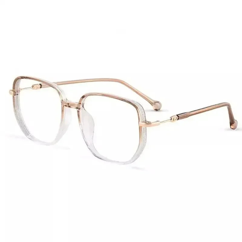 Vintage Square Metal Glitter Frame Reading Glasses Gafas Women Fashion Optical Eyewear Anti-blue Light Presbyopia Eyeglasses