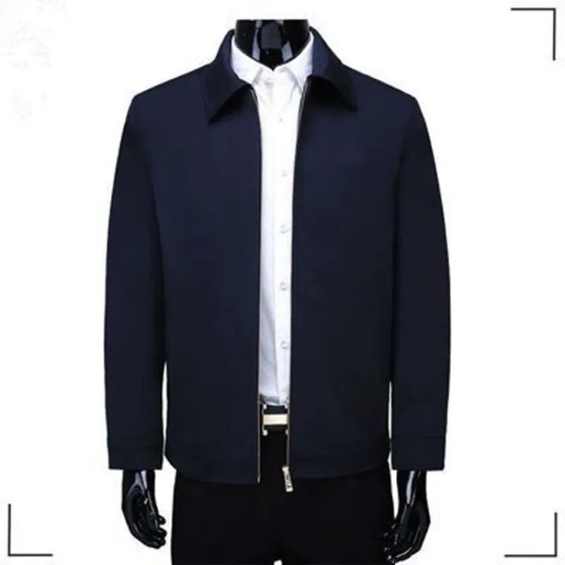 Spring Autumn Men's Turn-down Collar Business Social Blazer Jackets Fashion Office Dress Coats High Quality Casual Men Clothing