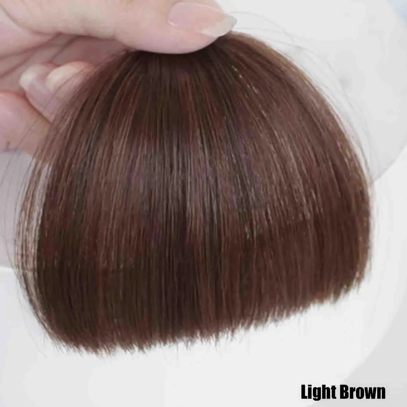 Clip-In Bangs Hairpiece for Women 100% Human Straight Hair Toppers for Daily Wear Available in Black Brown More Colors