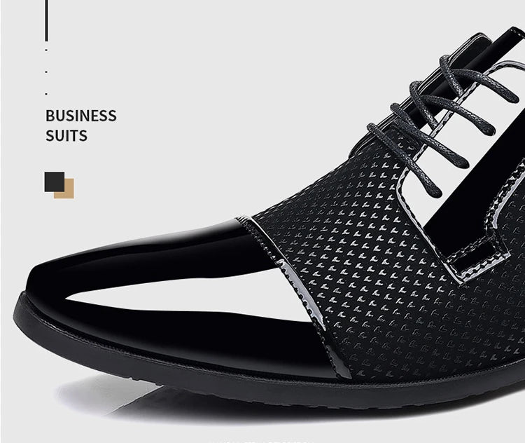 Patent Leather Men's Dress Shoes Slip on Mens Casual Oxford Shoe Brand Moccasin Glitter Male Footwear Pointed Toe Shoes for Men