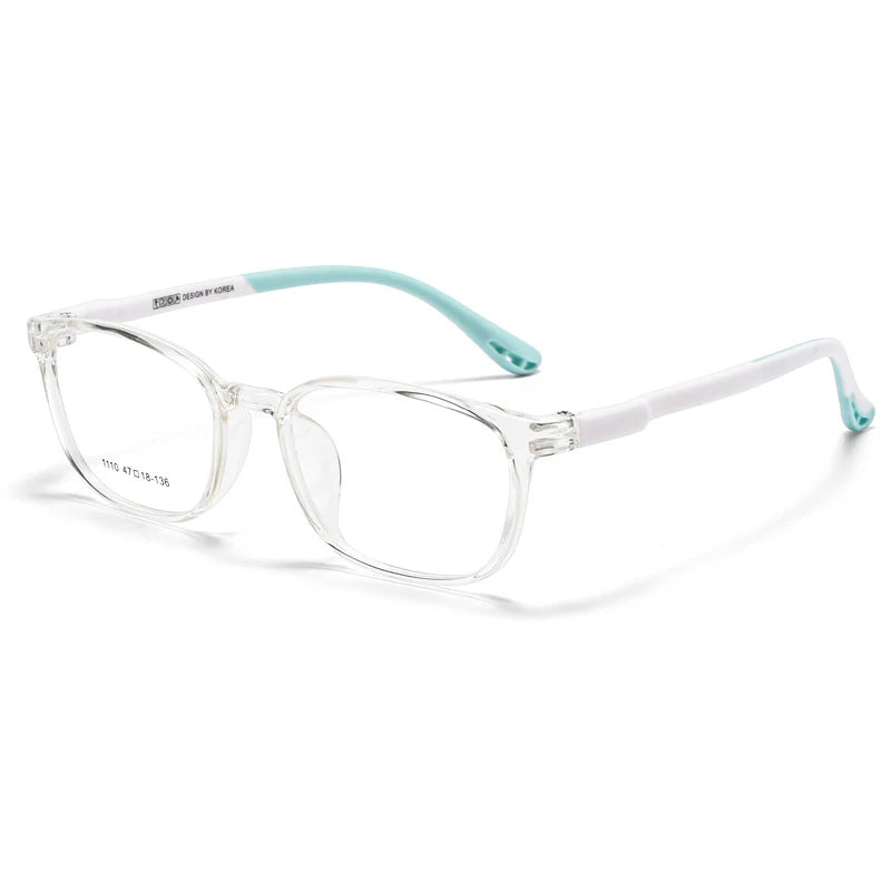 Xbora TR90 Frames for Boys and Girls, Myopia Prescription Glasses, Flexible Frames, Vintage, Square Optical Eyeglasses Kids 1110