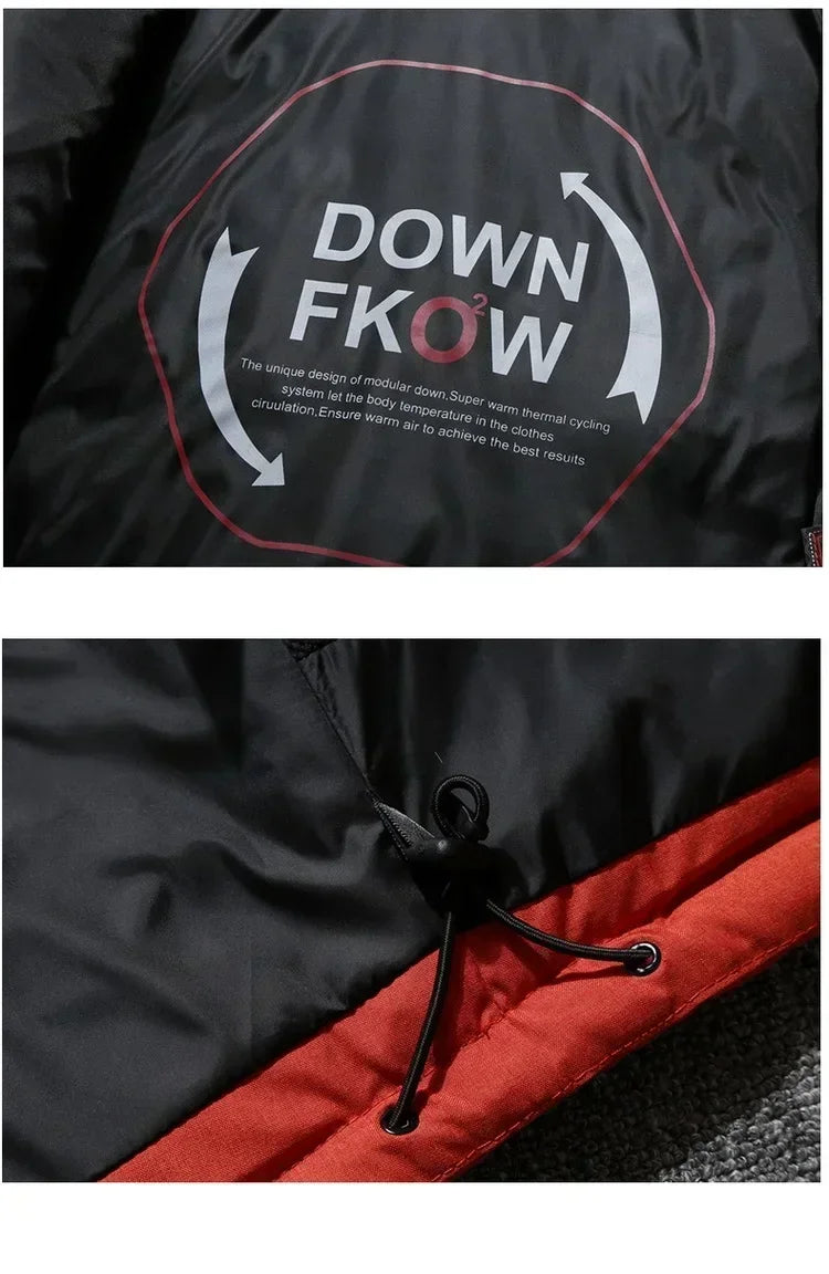 New Windproof Winter Down Jacket Male Warm Hooded White Duck Thick Men's Down Jacket Snow High Quality Parkas Outerwear