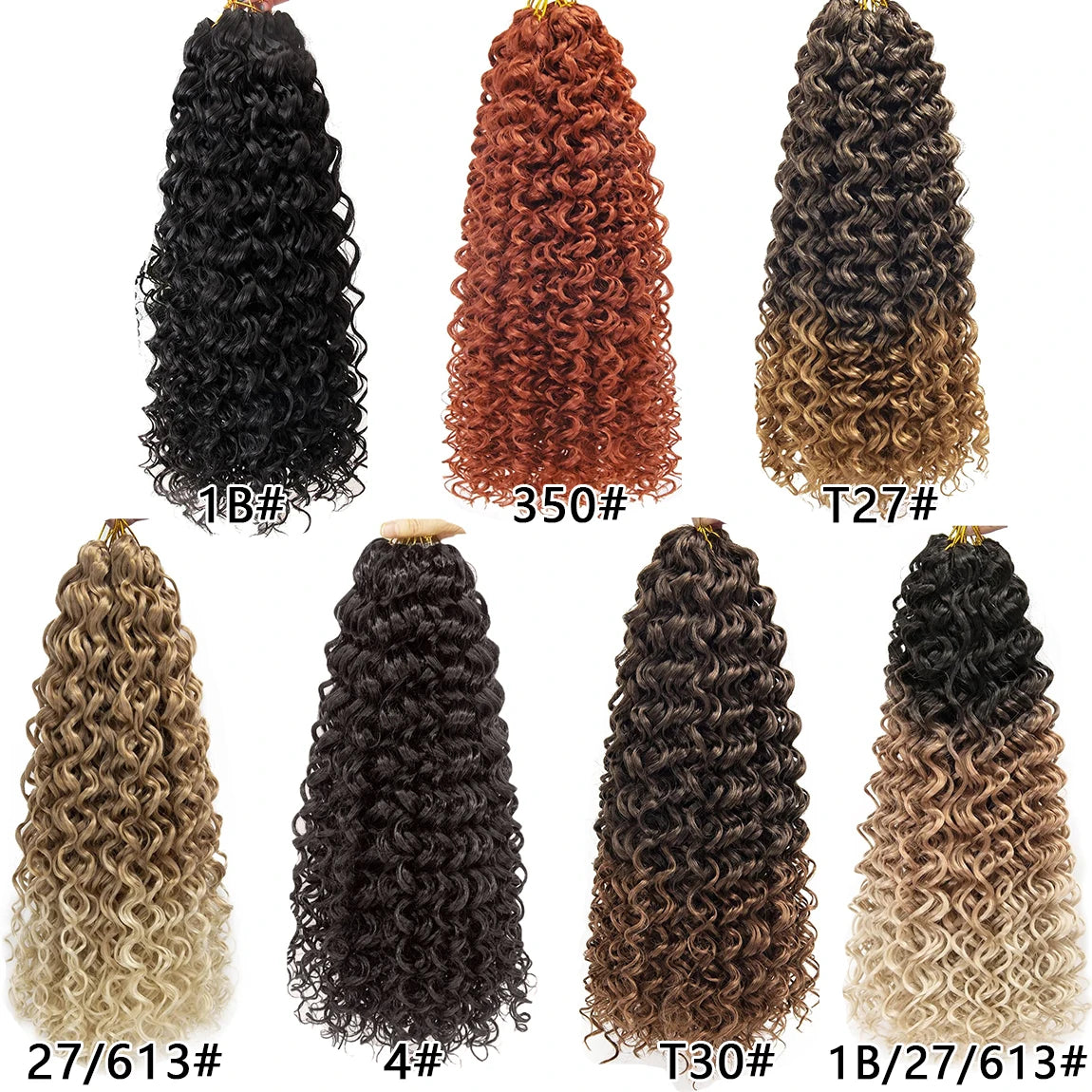 GoGo Curl Crochet Hair 10/18 Inch Short Curly Crochet Hair for Women Water Wave Beach Curl Deep Twist Crochet Braids Synthetic