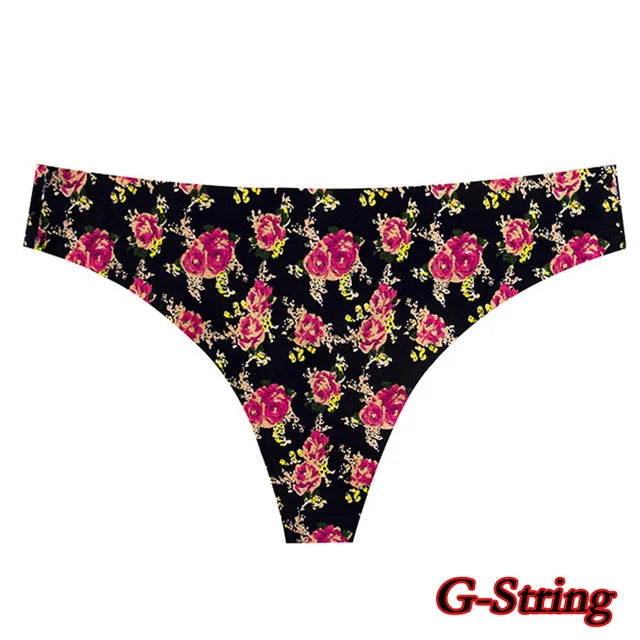 Poblador Sexy Women's Panties Seamless Underwear Comfortable Print G-string Thongs Intimate Female Lingerie Ladies Pantys Tanga