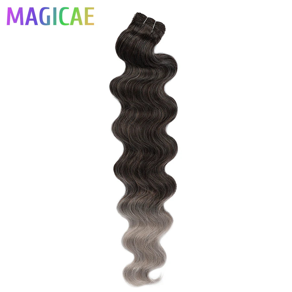 30Inches 200grams Orange Light Brown 12# M888# Body Wave Hair Weave Bundles Blond 27/613 White High Temperature Synthetic Hair