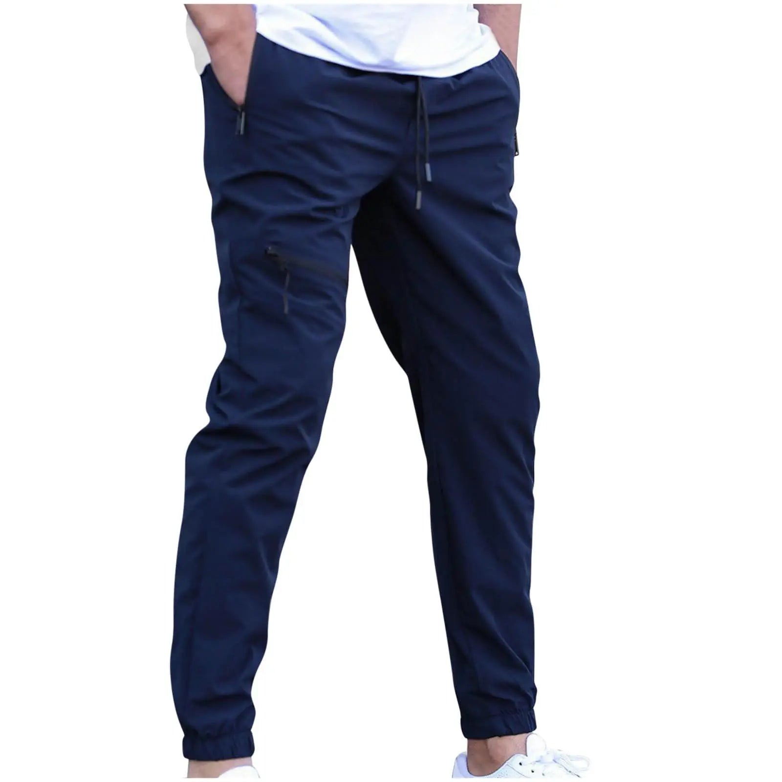 YHOPE Mens Cargo Work Pants Casual Stylish Twill Tapered Slim Fit Pants Athletic Chinos Work Trousers 80s Outfit Streetwear