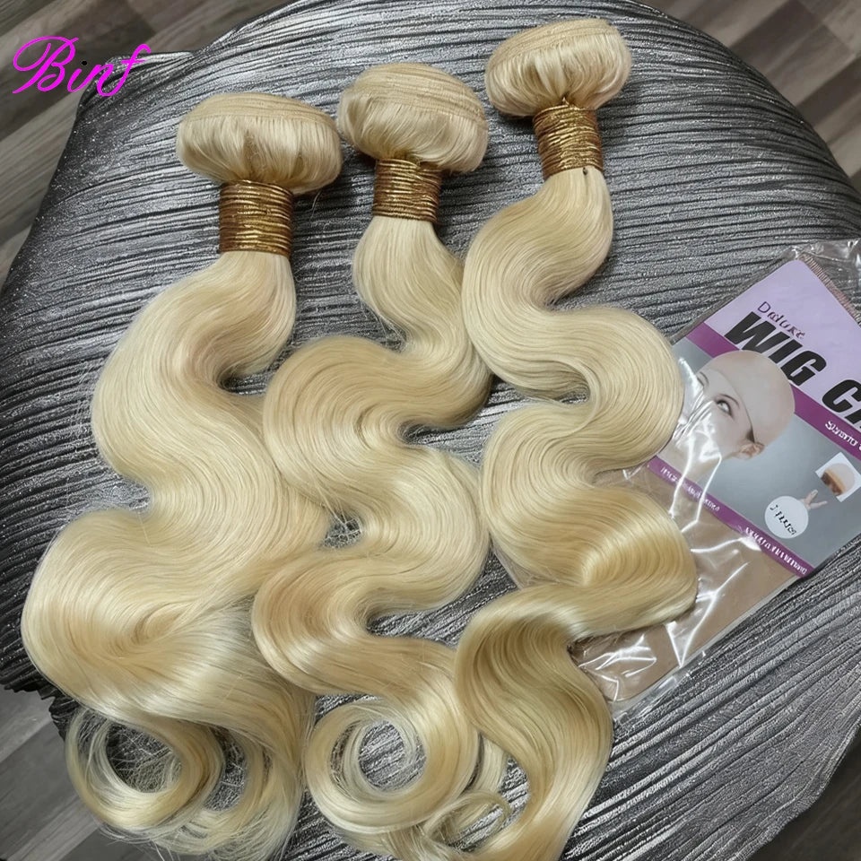 613 Blonde Body Wave Vietnamese Loose Curly Human Hair Bundles 8 28 30 Inch 1 2 3  4 Bundles Deals 100% Virgin Remy Hair Bundles