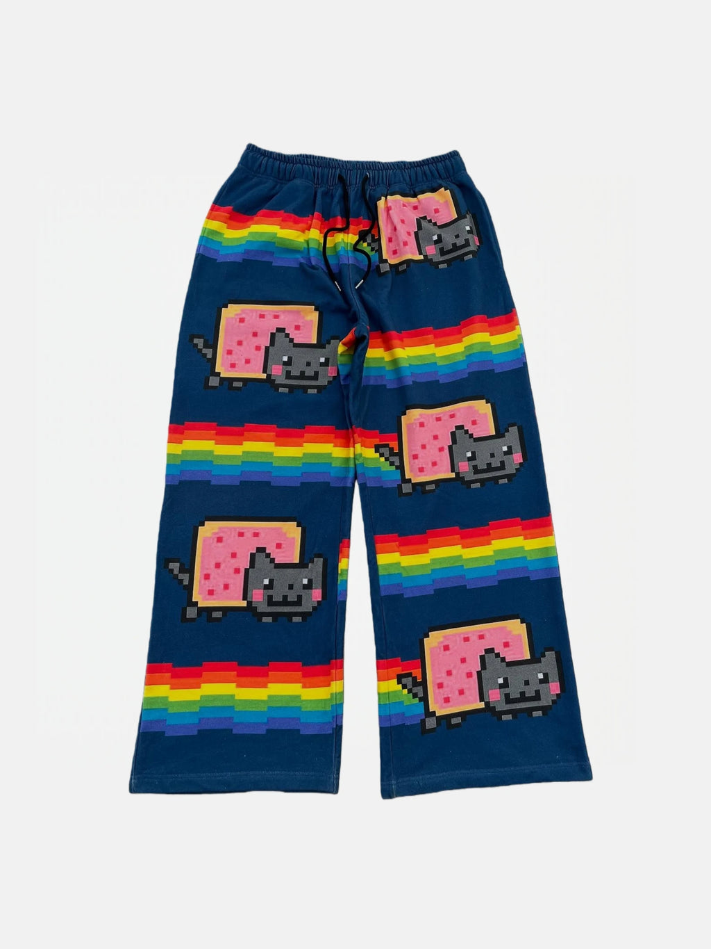 Nyan Cat Sweatpants Y2k Pants Baggy Men Elastic Waist American Streetwear Hip Hop Vintage Joggings Casual Pants Men Clothing