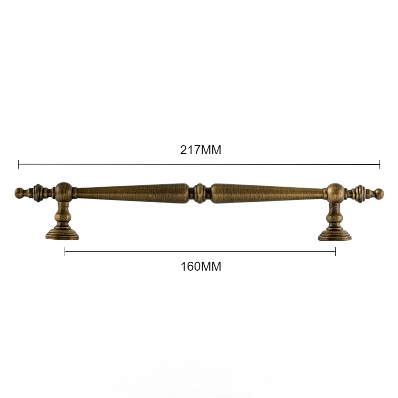 European  Vintage Bronze / Vertical lines Solid Brass Drawer Knobs T bar Handle Bedroom Pulls Kitchen Cabinet Door Handle Pull