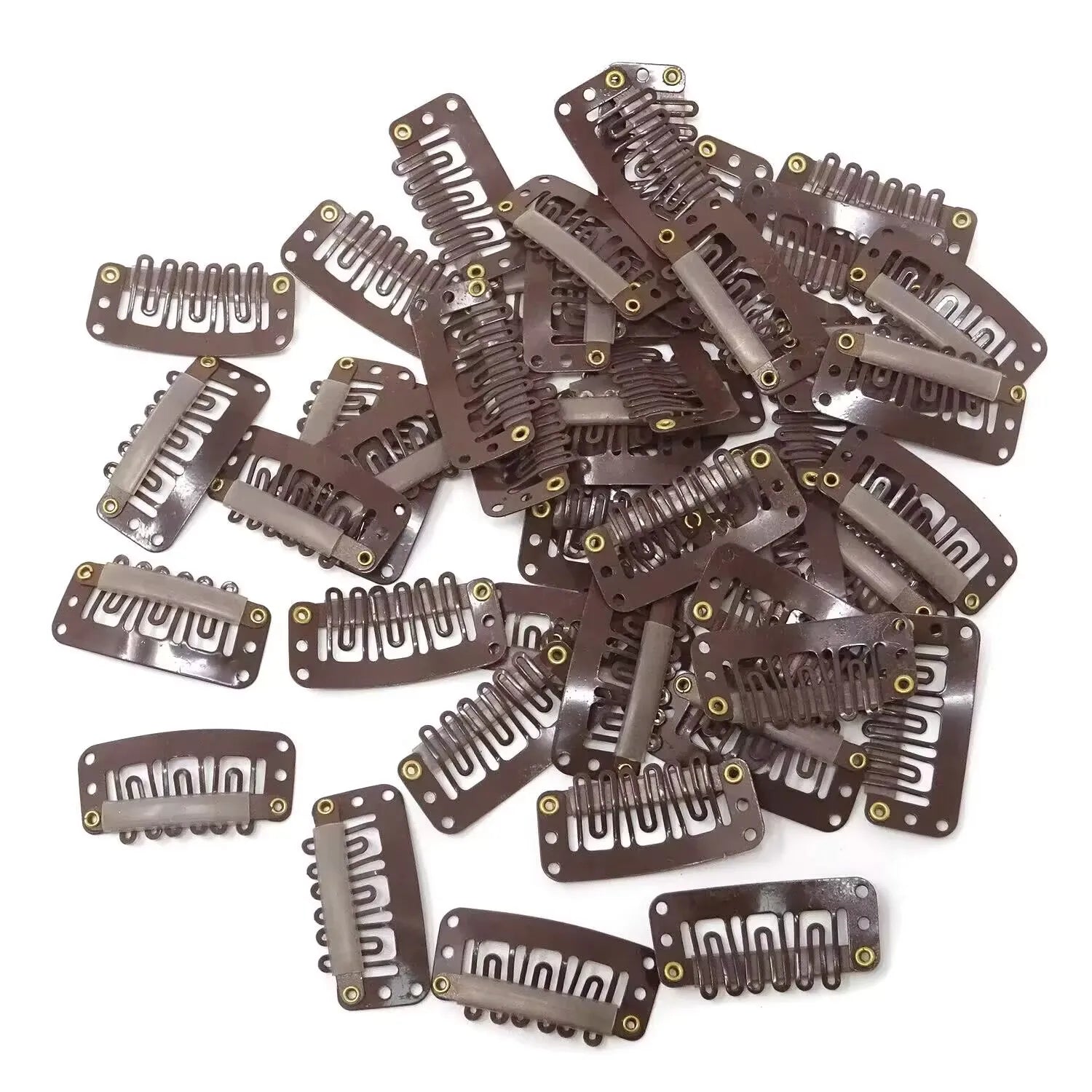 50  Clips for Clip-In Real Hair Wefts Hair Extensions Wig Hair Clip Hair Clips