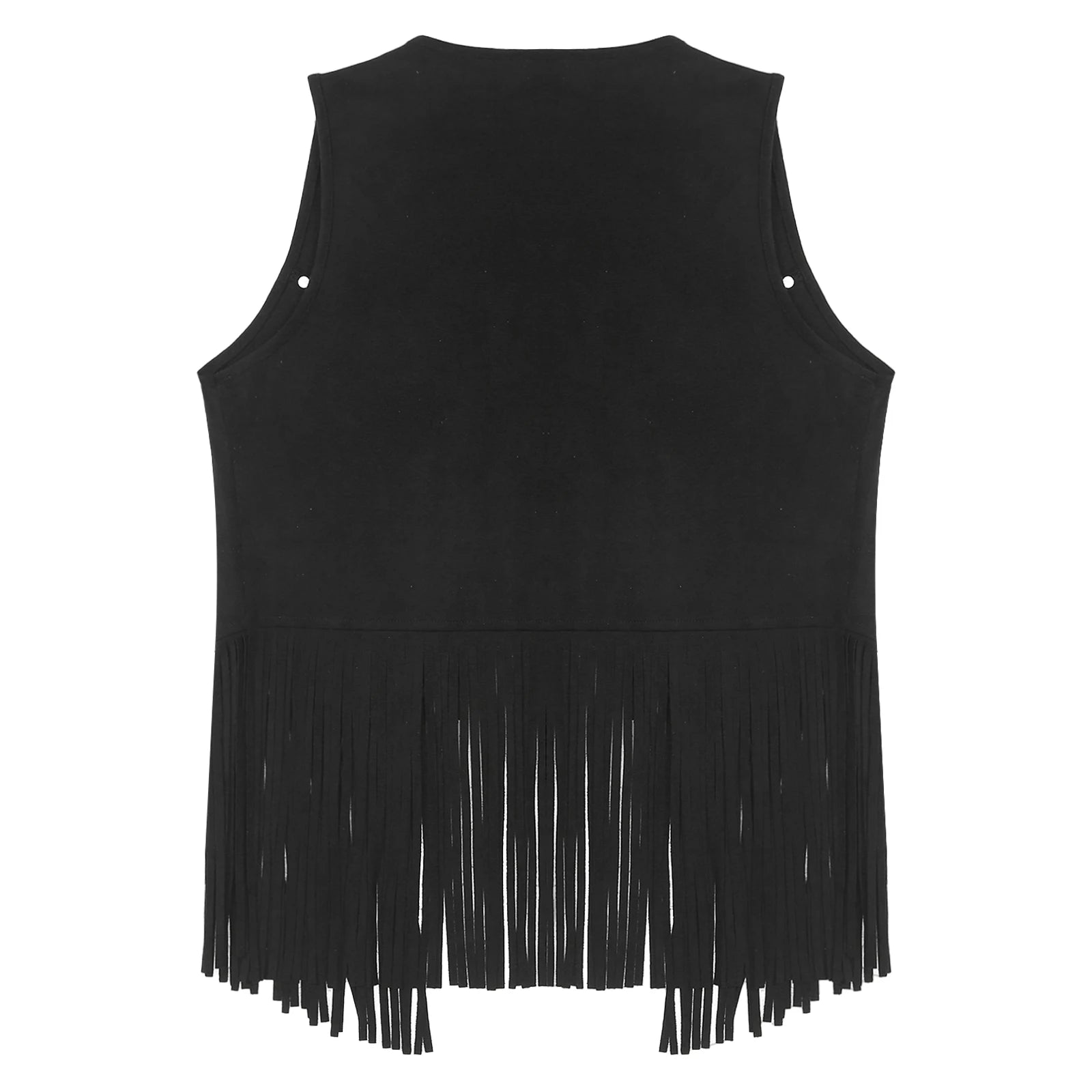 Mens Faux Suede Tassel Vest Coat Punk Western Cowboy Costume Fashion Rivets Fringe Waistcoat Open Front Sleeveless Jacket Tops