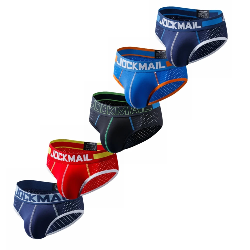 JOCKAMIL cotton mesh men's underwear fashion low-waist briefs shorts sports casual boxer trunks