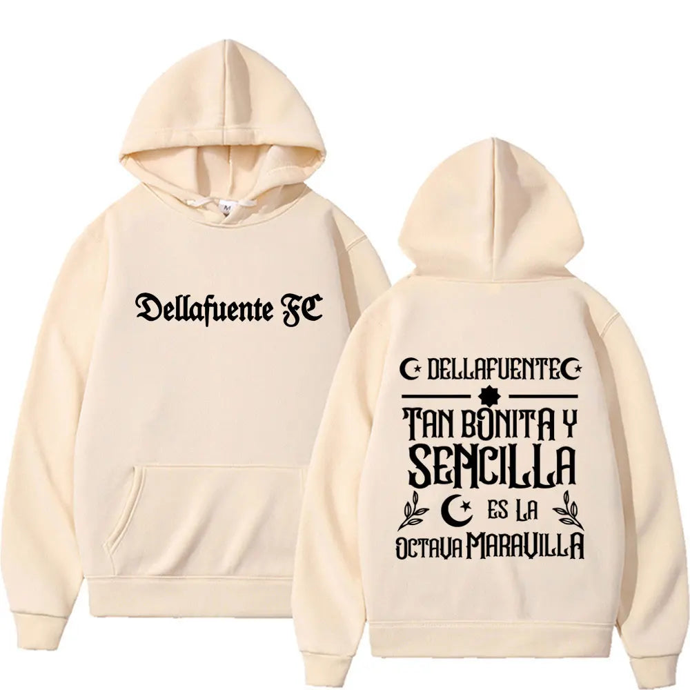 Rapper Dellafuente Album 2025 Letters Cover Hoodies Men Women Harajuku Fashion Hip Hop Oversized High Quality Hooded Sweatshirts