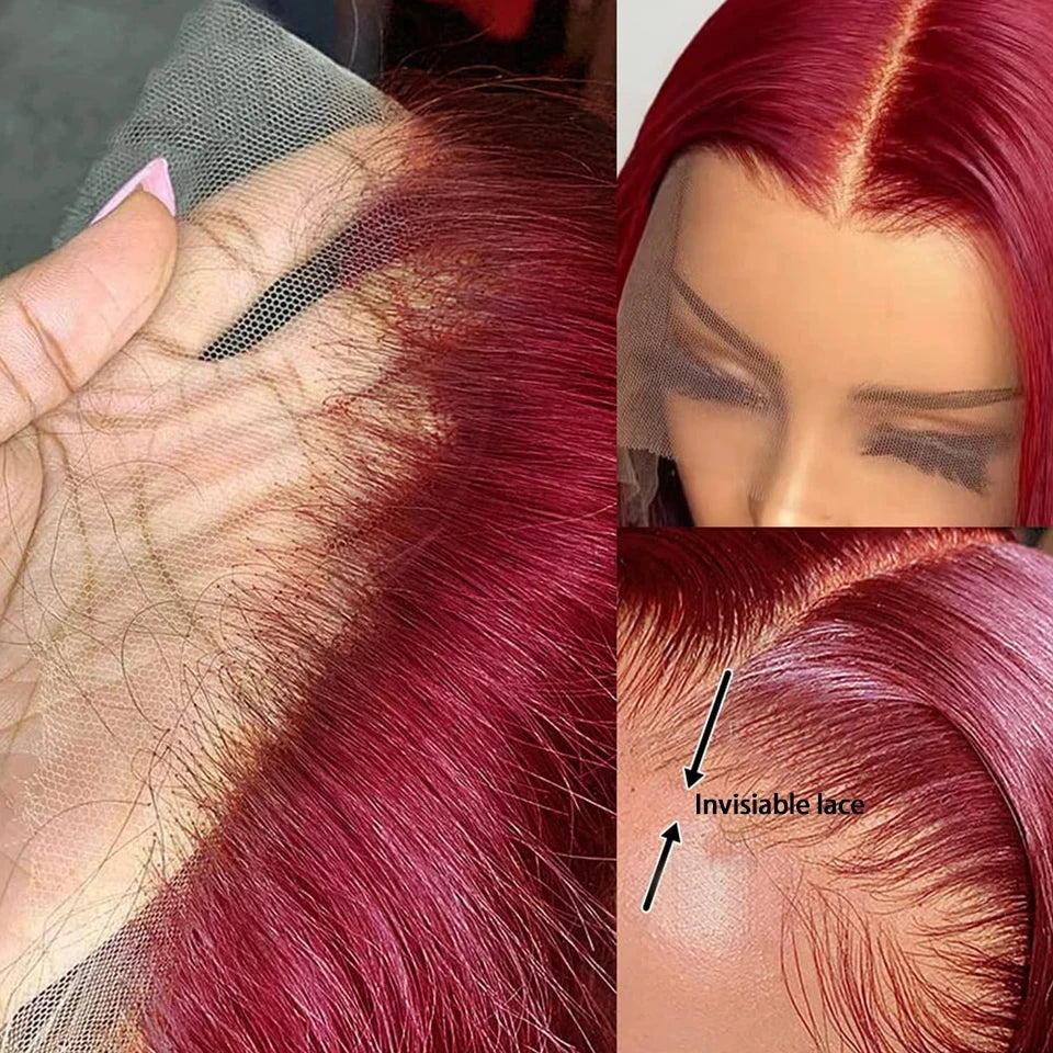 Straight Bob 100% Human Hair Lace Wig For Women Brazilian Remy Hair Middle Part Lace Easy Wear T Part Lace Wigs Clearance Sales