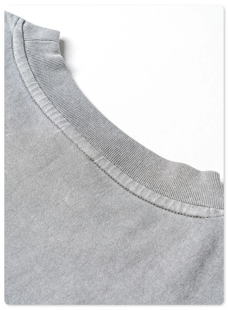ZODF Vintage 2024 Washed 270gsm Cotton Tank Tops For Men Unisex Summer Relax Fit Slit Sleeveless Vest Streetwears HY0777